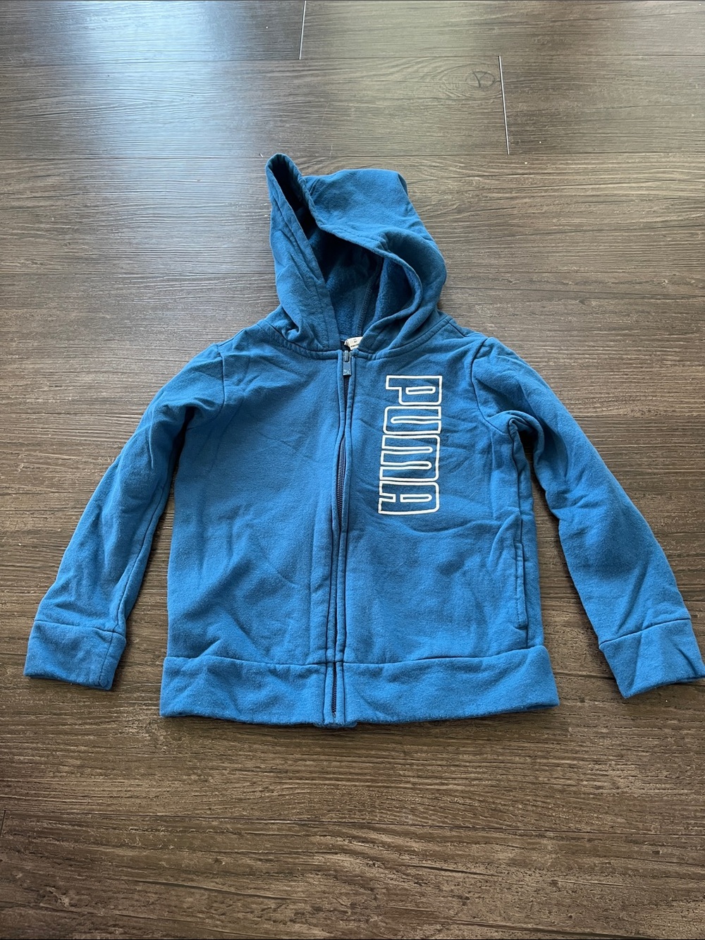 Puma Boy’s Teal Blue Zip Hoodie Size 4T